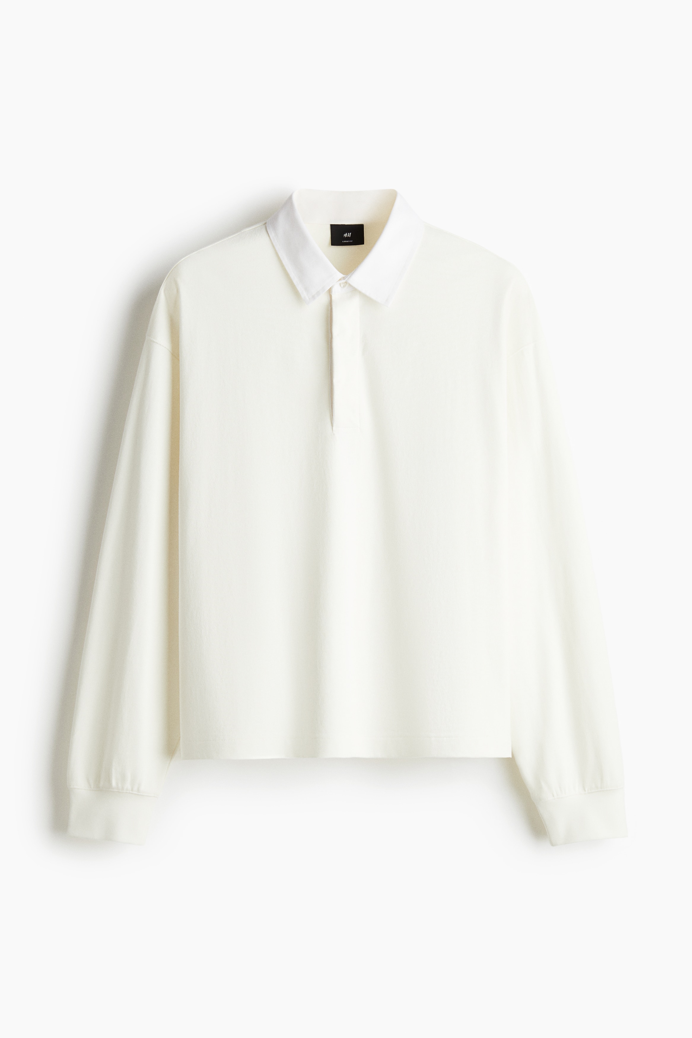 Loose Fit Cotton polo shirt - White/Light grey marl/Grey marl/Colour block/Navy blue/Colour block/Light blue/Colour block