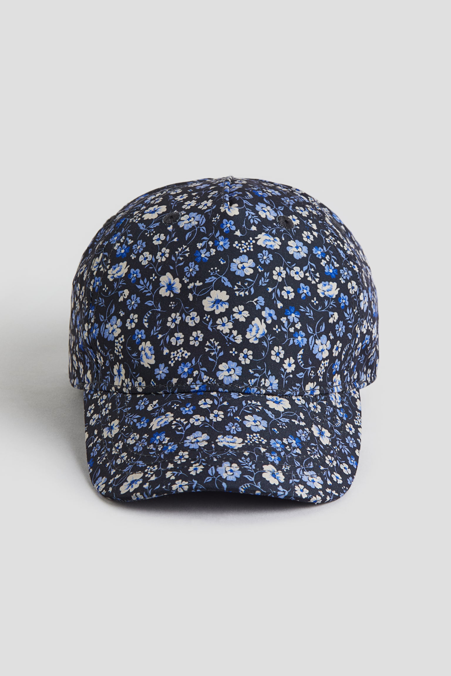 Printed cap - Dark grey/Floral - 1