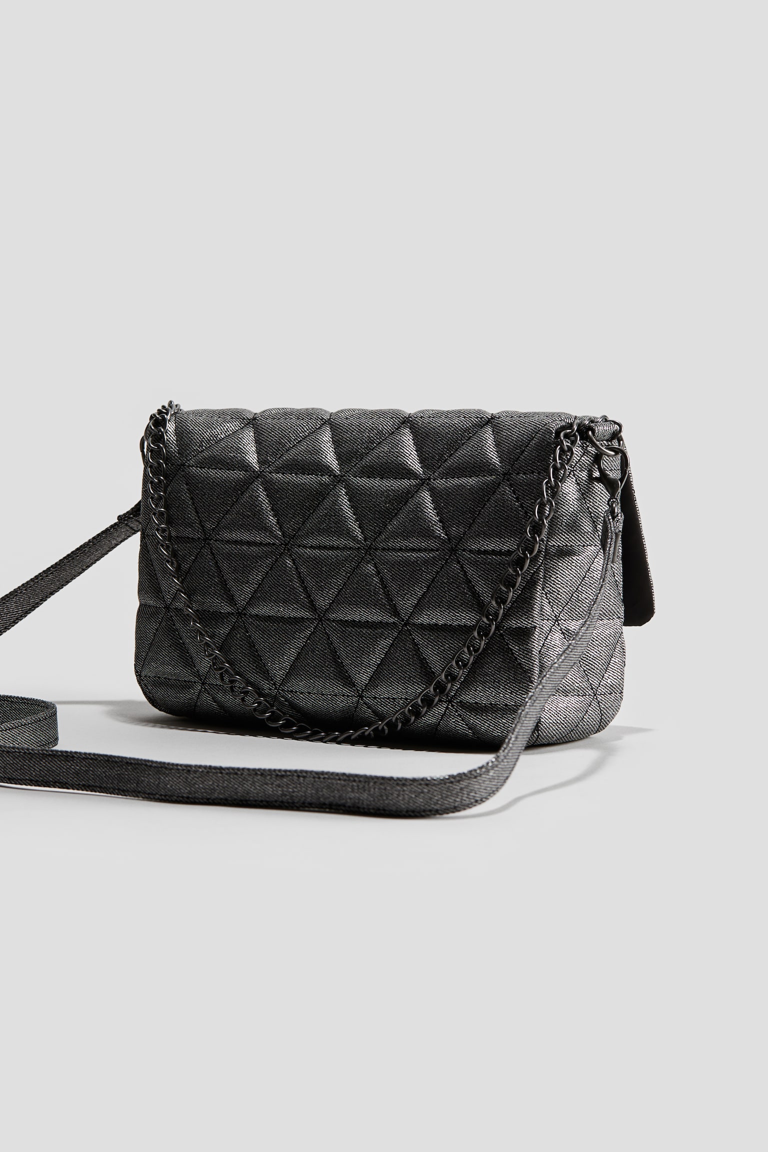 Quilted shoulder bag - Black - 2