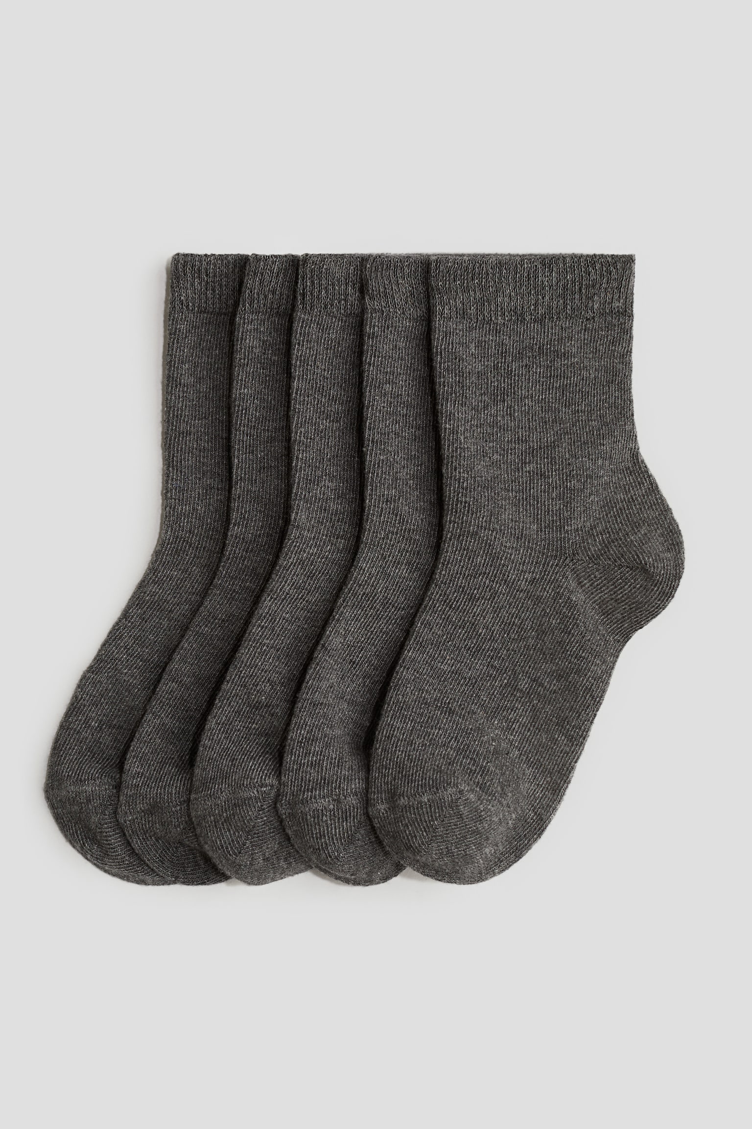 5-pack School Socks - Dark grey/Black - 1