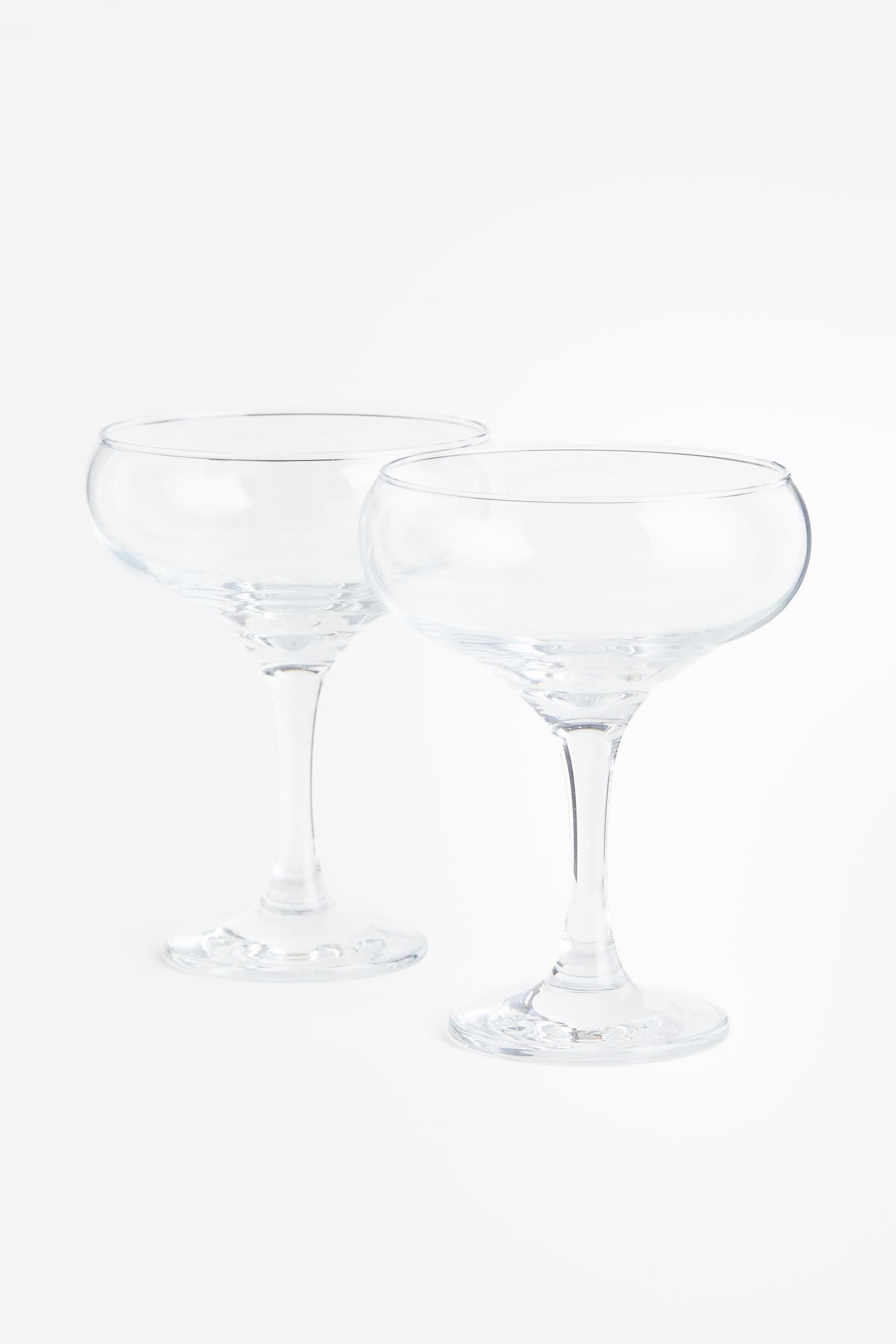 Lot de 2 coupes à cocktail - Verre transparent - 1