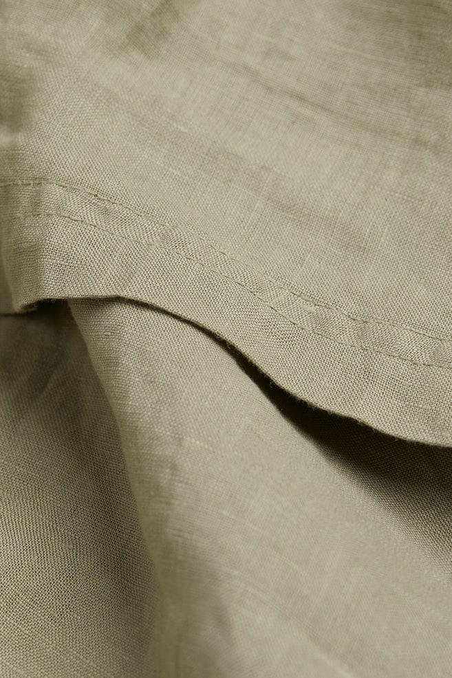 Washed linen tablecloth - Light khaki green/Beige/White/Grey - 3