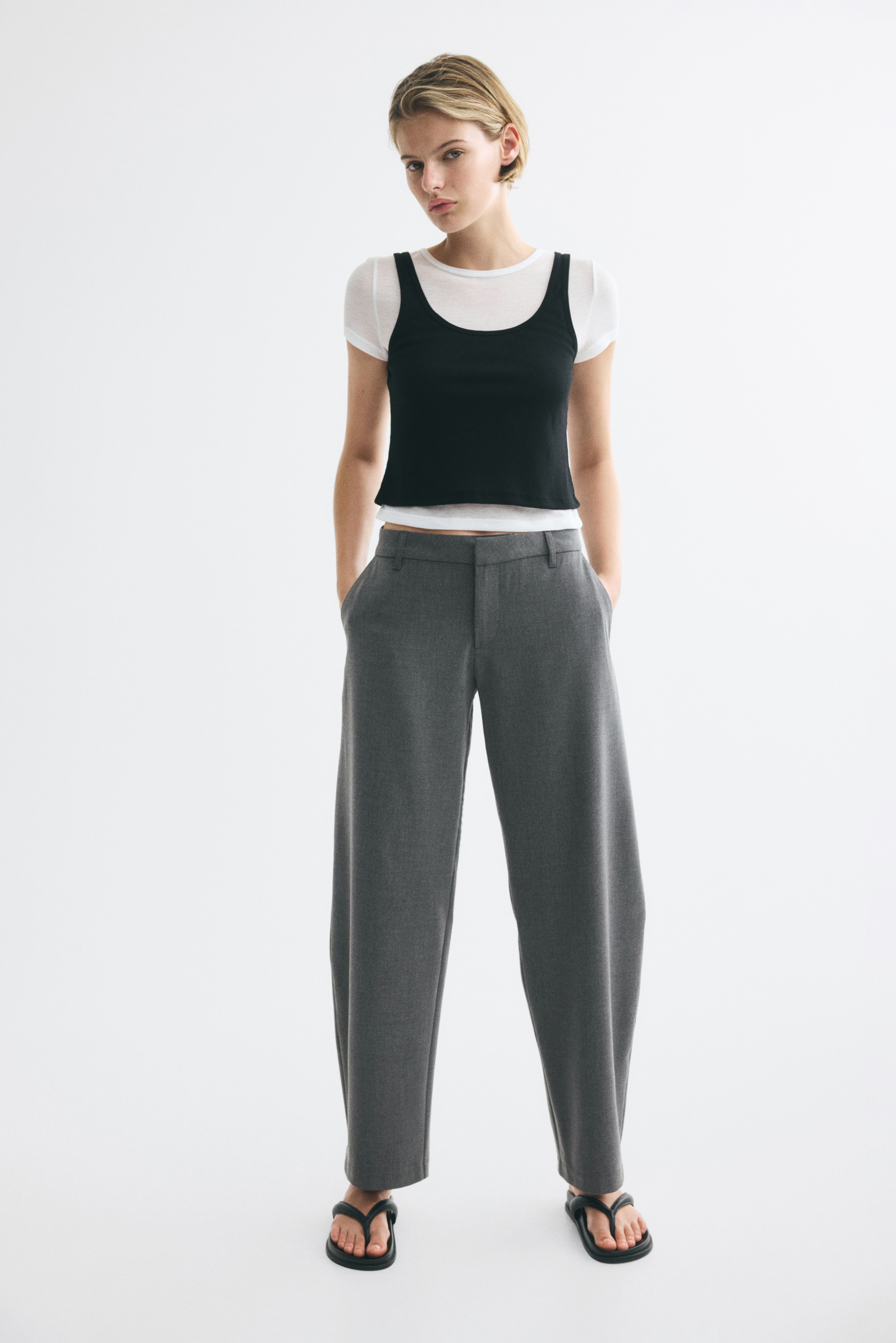 Dressy Barrel-Leg Pants