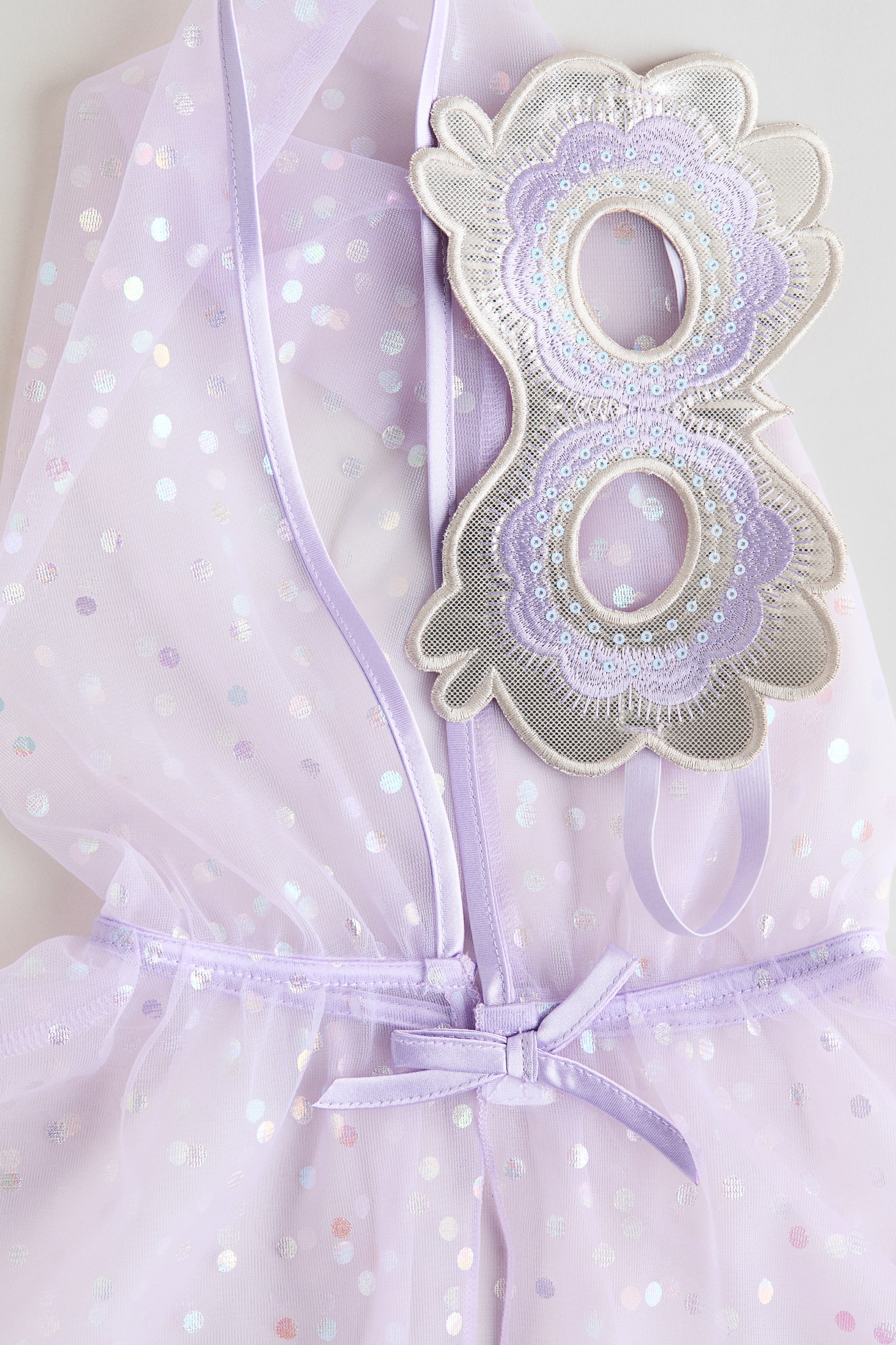 2-piece fancy dress cape set - Light purple/Patterned - 4