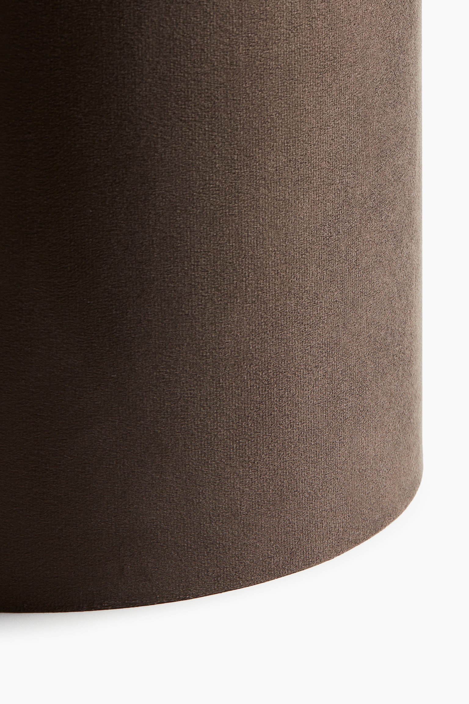 Κυλινδρικό καπέλο φωτιστικού από βελούδο - Σκούρο καφέ/Καραμελί - 3