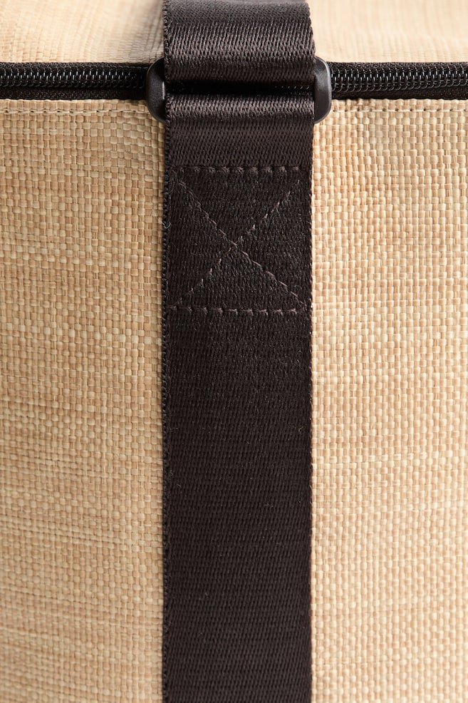 Straw-Look Cooler Bag-Beige - 5