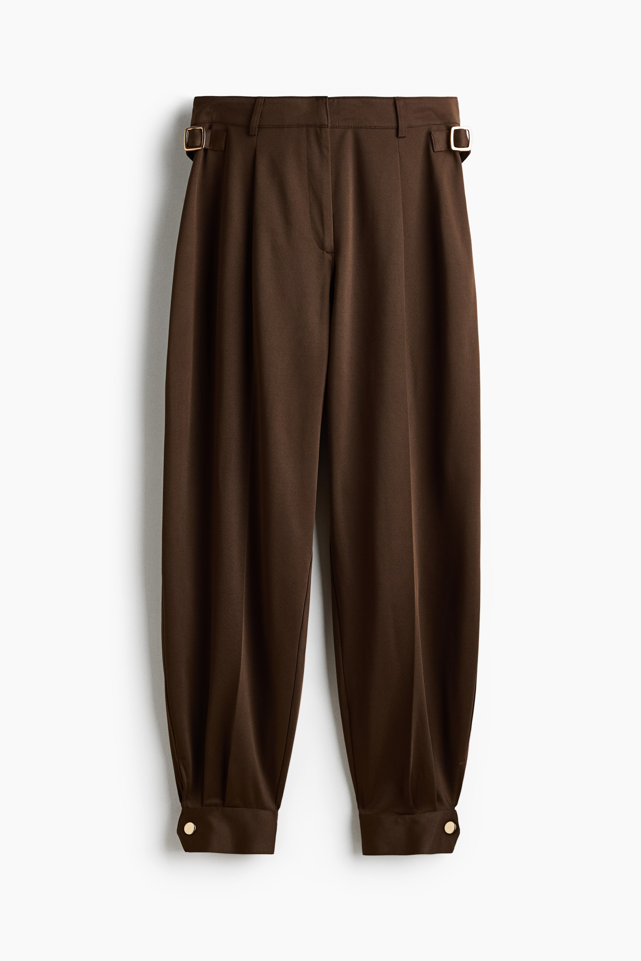 Buckle-Detail Balloon-Leg Pants