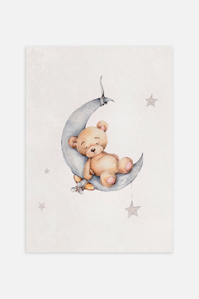 Sleeping Teddy Poster - Marron/bleu - 1