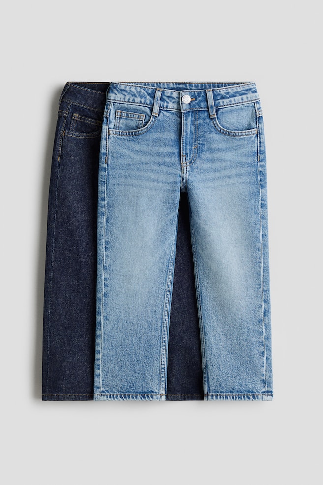 Set van 2 Relaxed Fit Jeans - Donker denimblauw/denimblauw/Denimzwart/denimblauw - 1