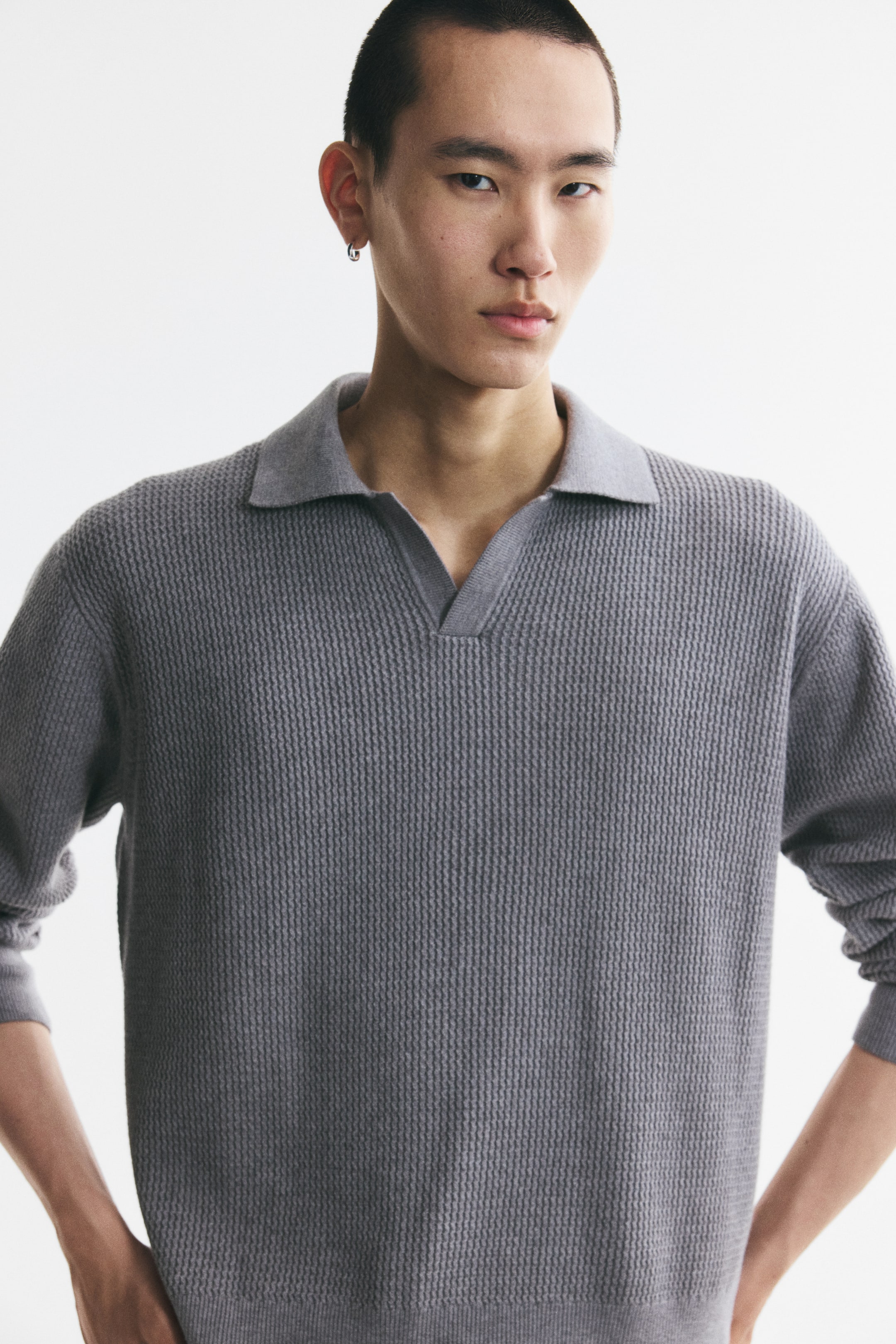 Relaxed-Fit Knit Polo Shirt