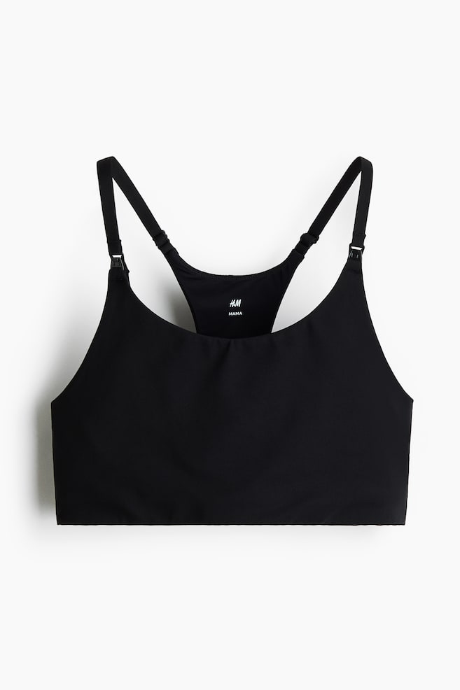 MAMA Light Support Sports Nursing Bra - Black/Antique rose - 1