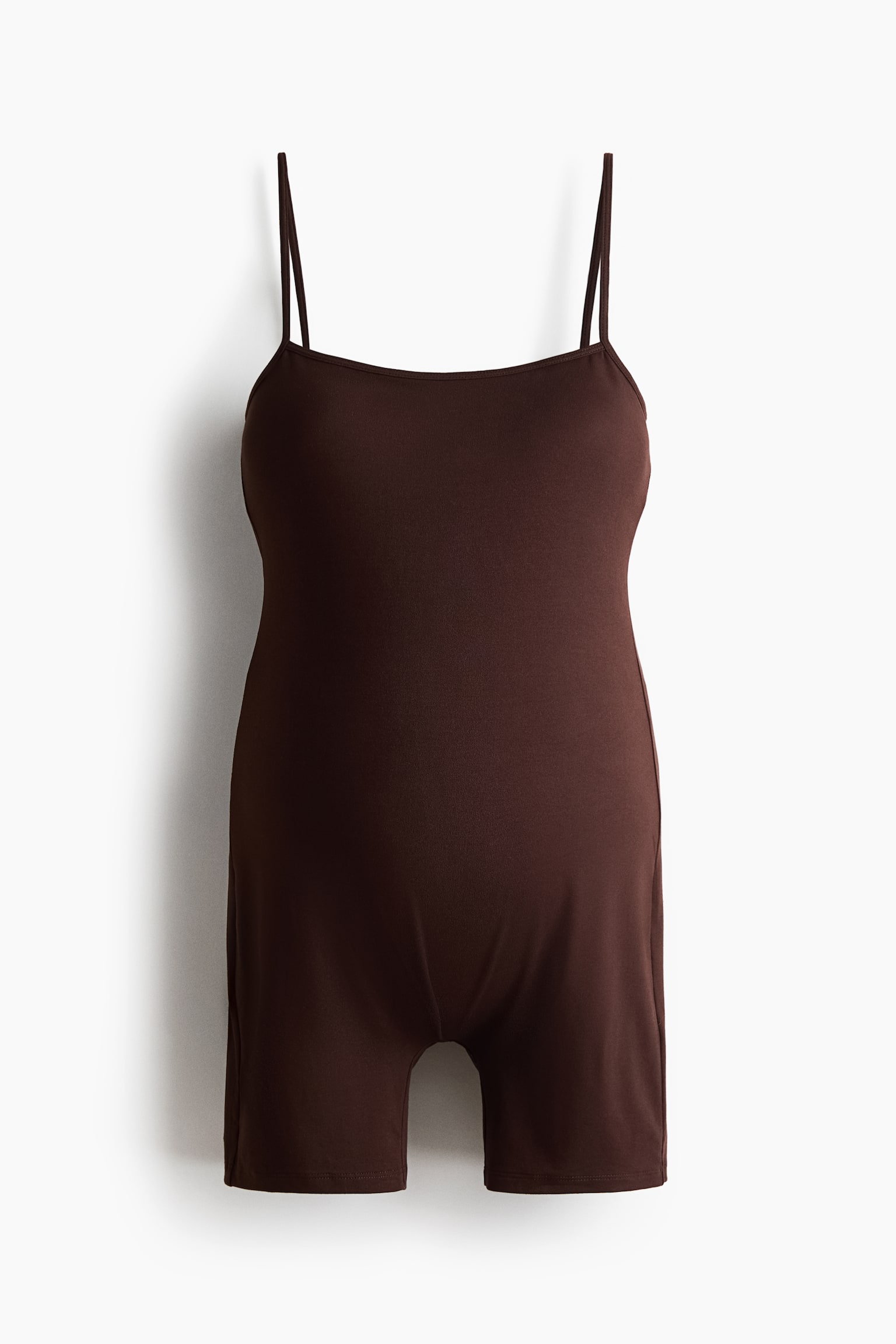 MAMA Integral-bra playsuit - חום כהה - 2