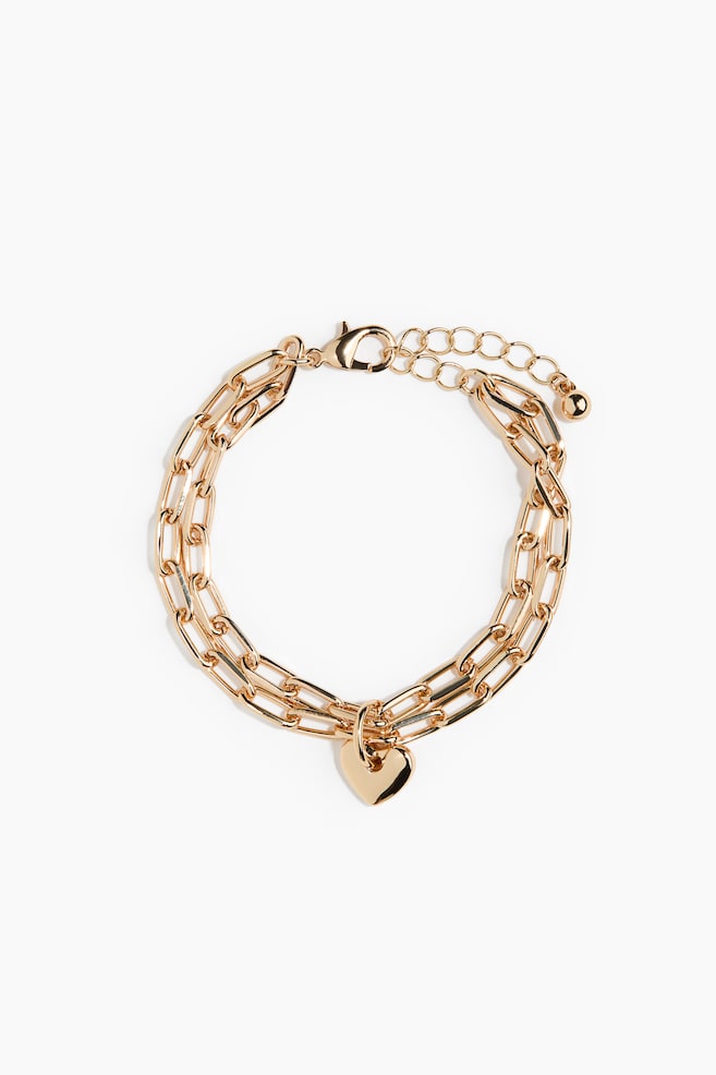 Layered Charm Bracelet - Gold-colored - 1