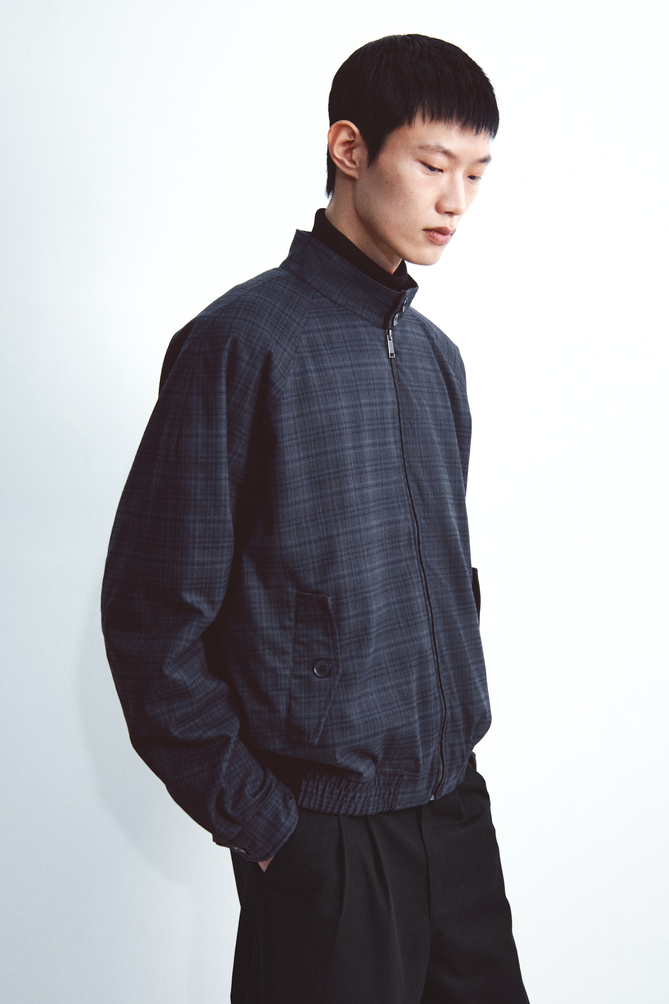 이미지 확대 보기: 와이드 테일러드 팬츠 루즈핏 - 블랙 - Men | H&M KR 3