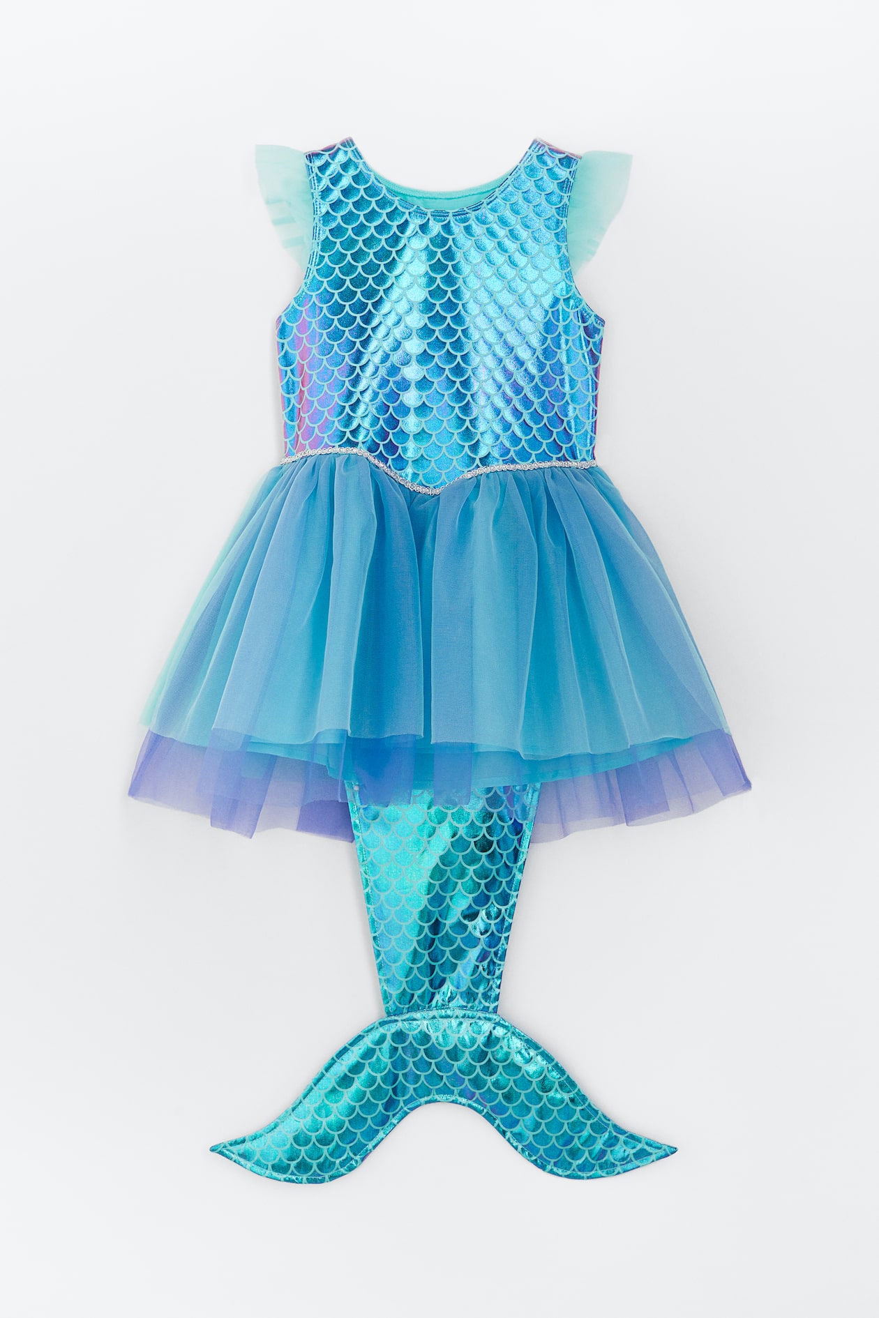 Vestito Carnevale Abito Sirena Bambina Costume Sirenetta Bambina