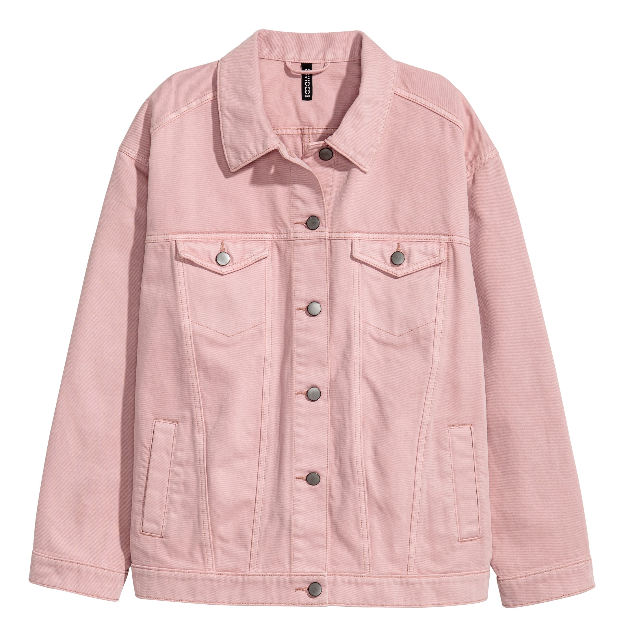 Oversized Denim Jacket - Light pink denim - Ladies | H&M US