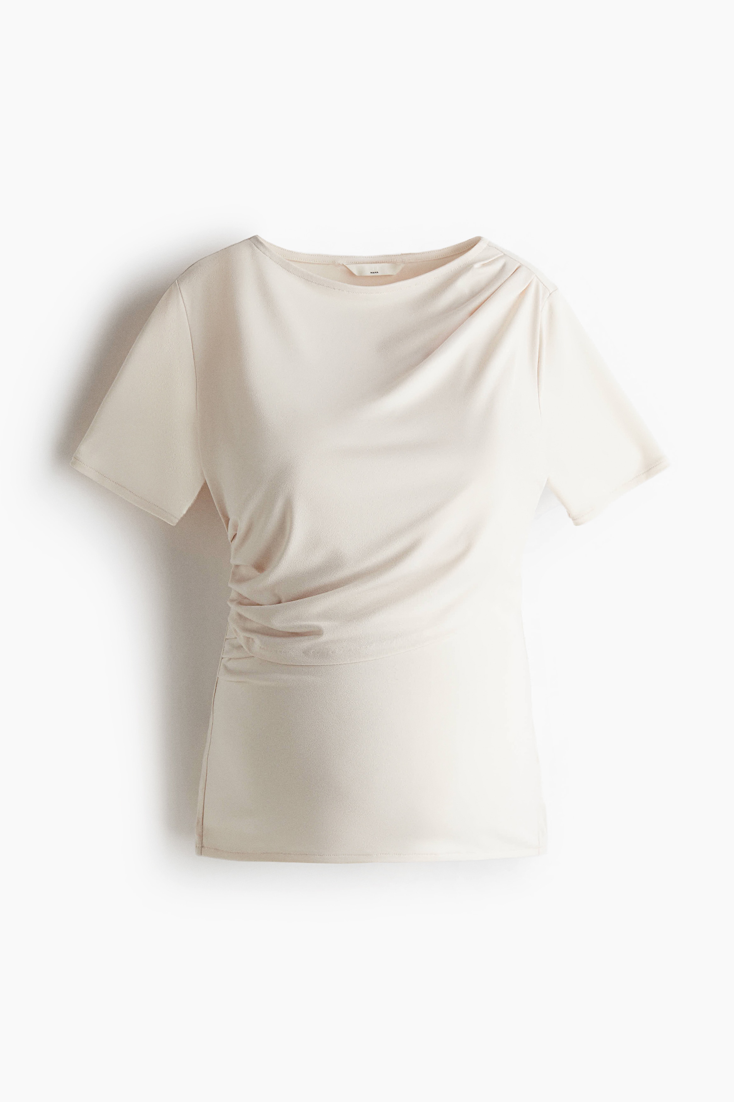 H&M MAMA - Pale beige MAMA Draped nursing top - Size: S  - H&M