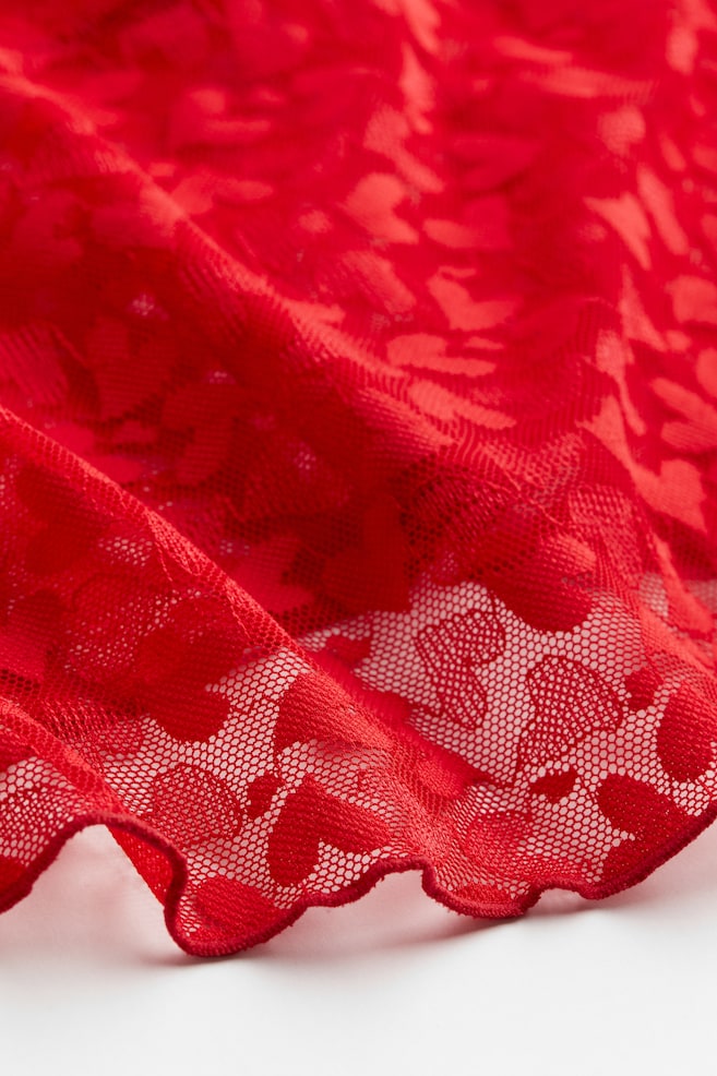 Haut de pyjama à bretelles fines - Rouge - 3