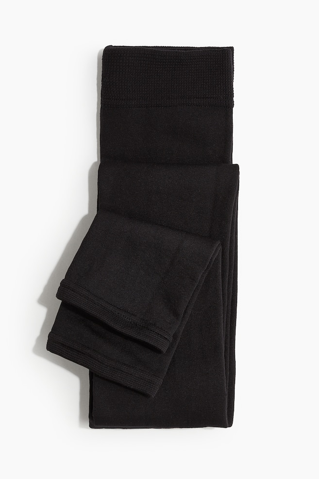 Fleece leggings - Black - 1