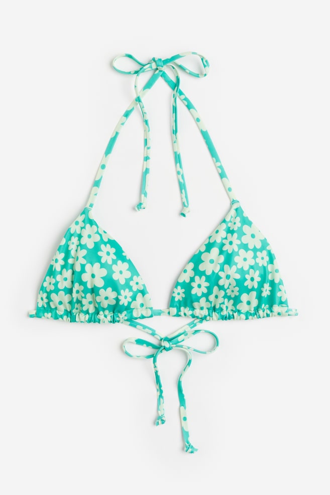 Triangle bikini top - Bright green/Floral/Mint green/Patterned - 1