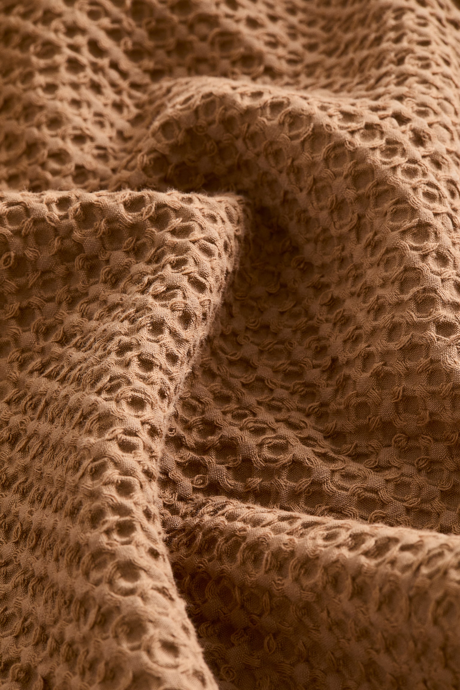 Waffled dressing gown - Dark beige/Powder pink/White/Light yellow - 3