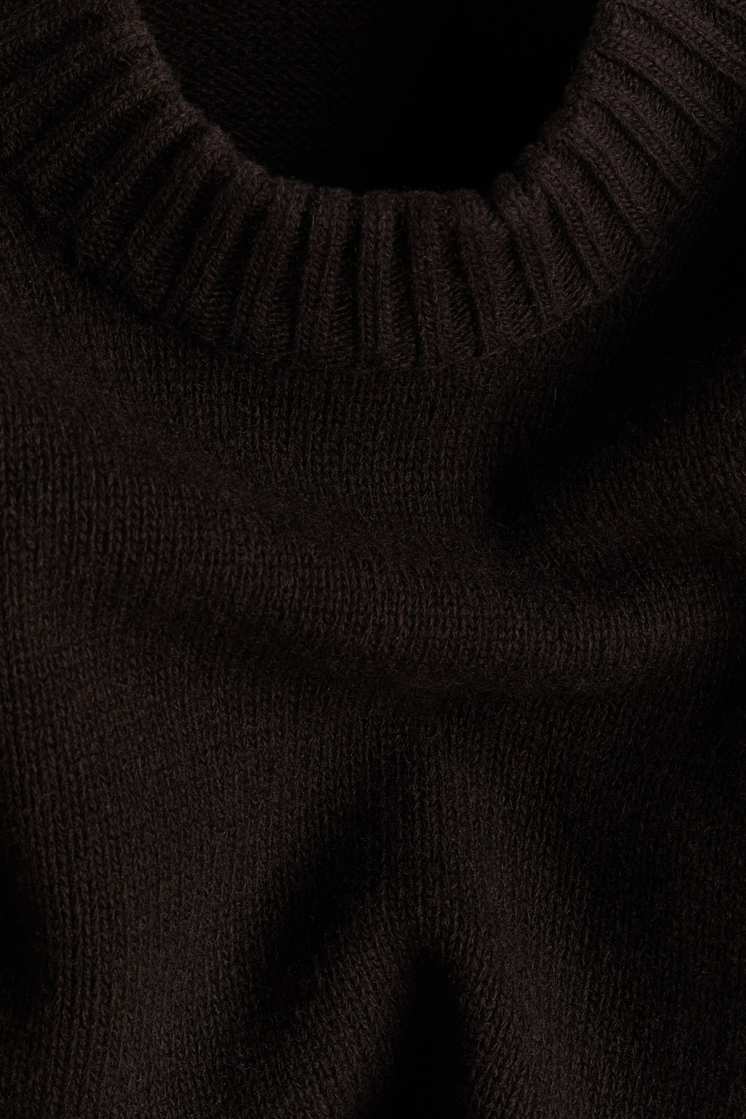 Мужской свитер H&M Relaxed-Fit Cashmere-Blend, цвет: Тёмный коричневый — фото 7