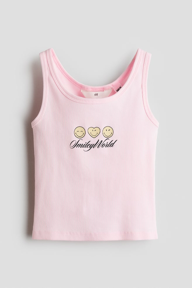 Print-motif vest top - Light pink/SmileyWorld® - 1