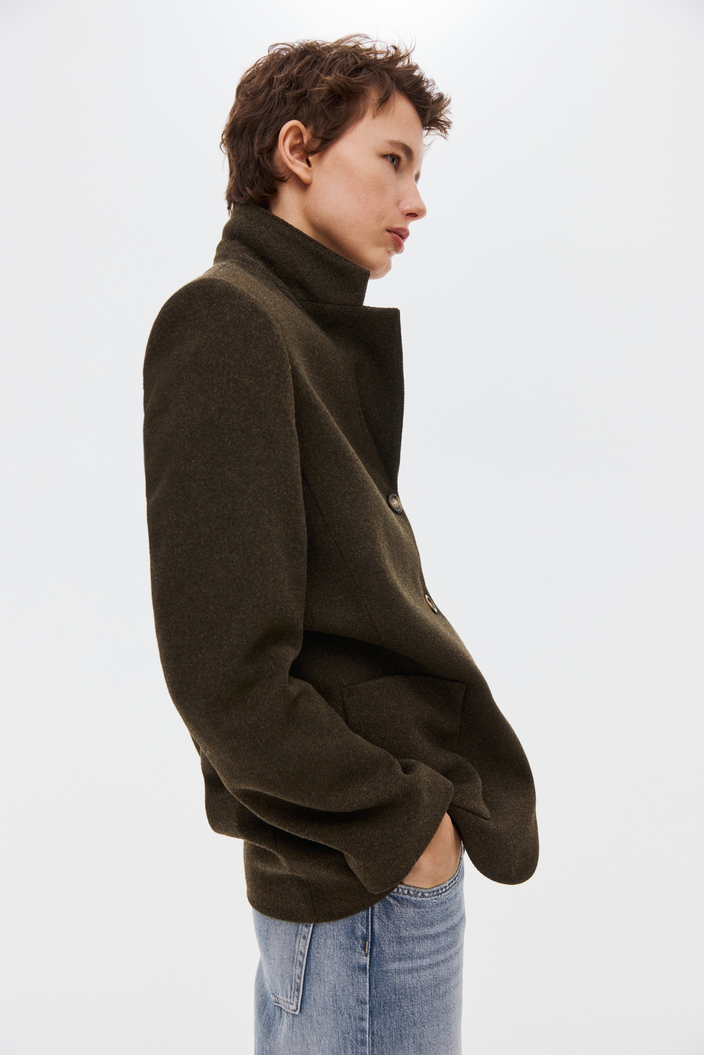 Wool-blend blazer