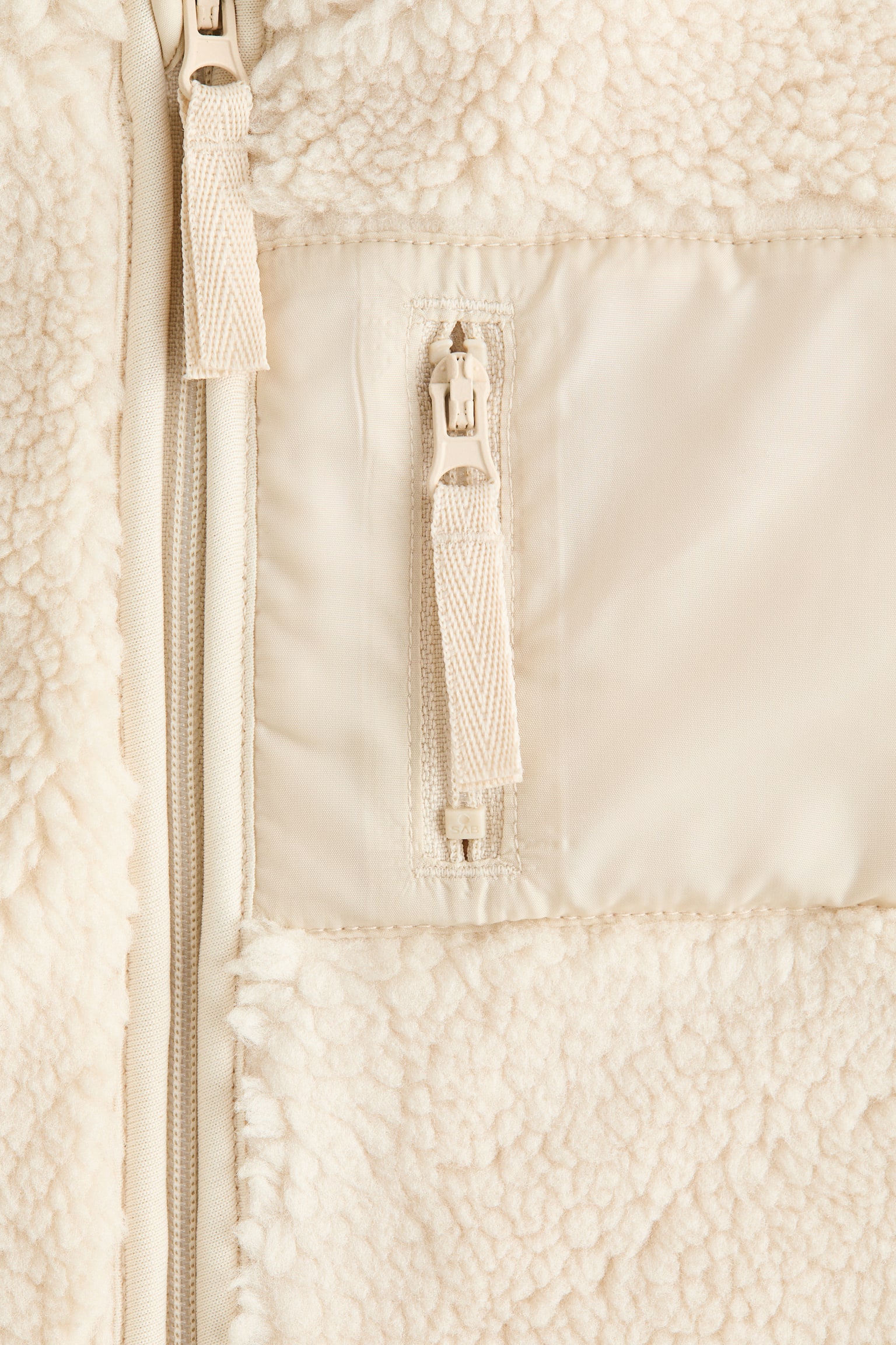 Teddy gilet - Light beige/White/Beige - 2