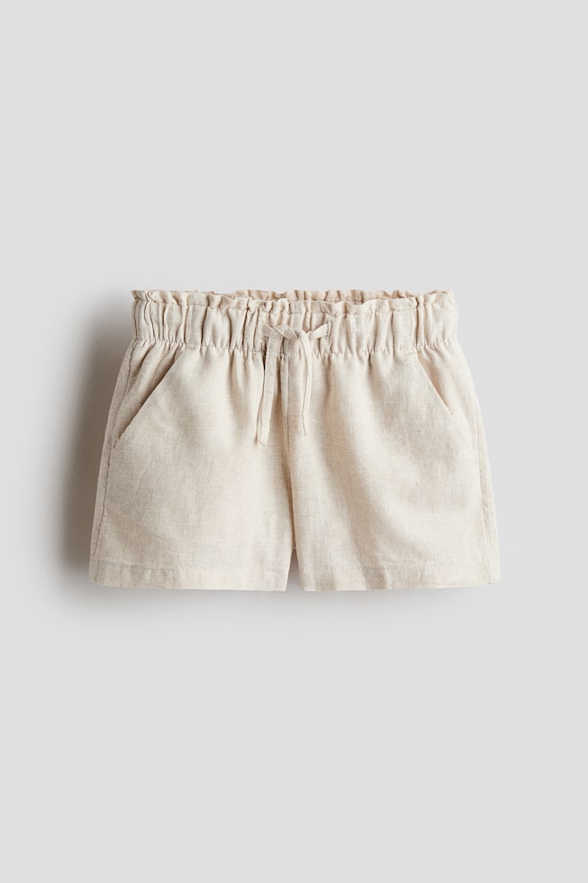 Short en lin mélangé - Beige clair/Rose clair/Bleu/rayé/Rose - 1