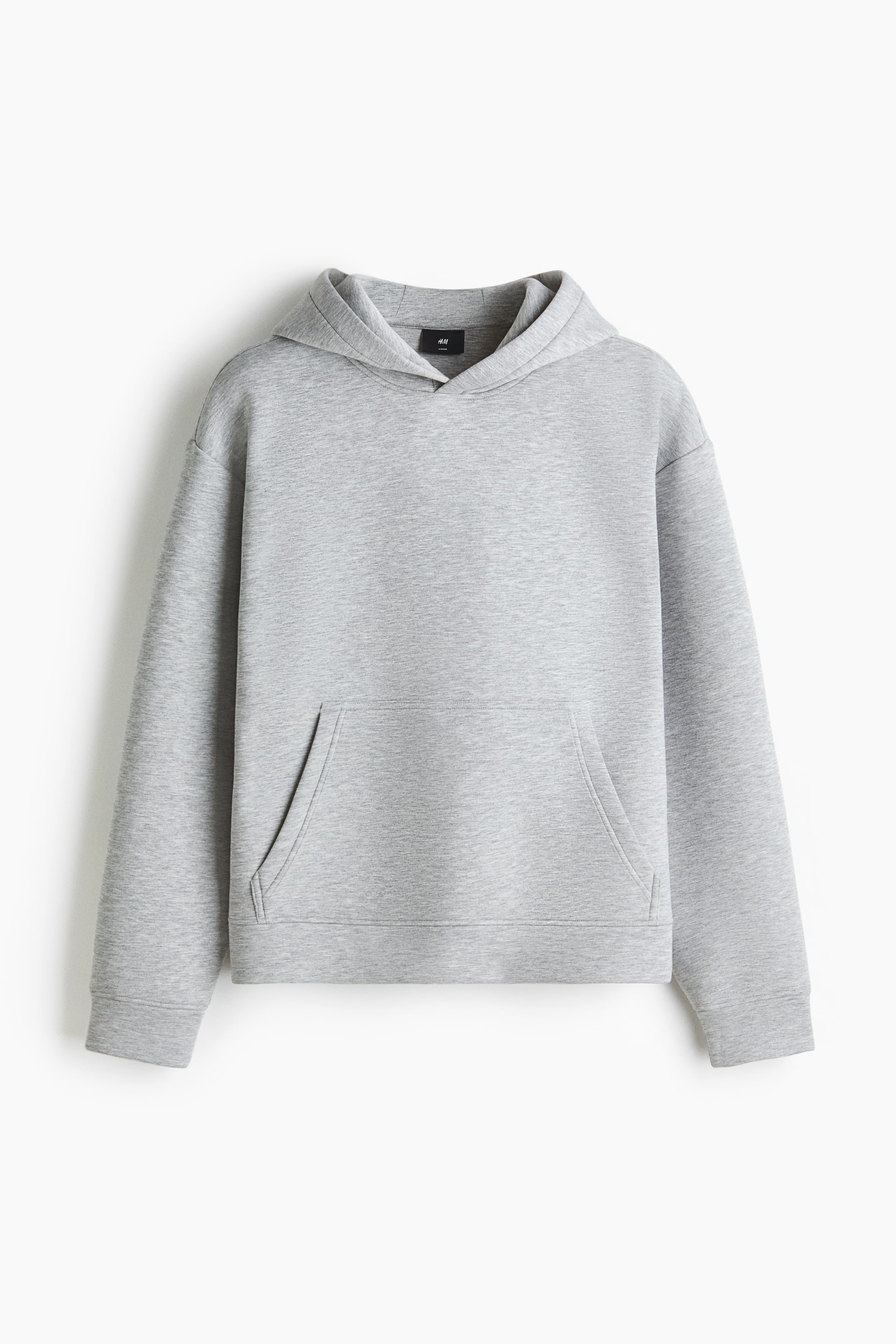 View larger image: Loose Fit Scuba hoodie - Grey marl - Men | H&M 6