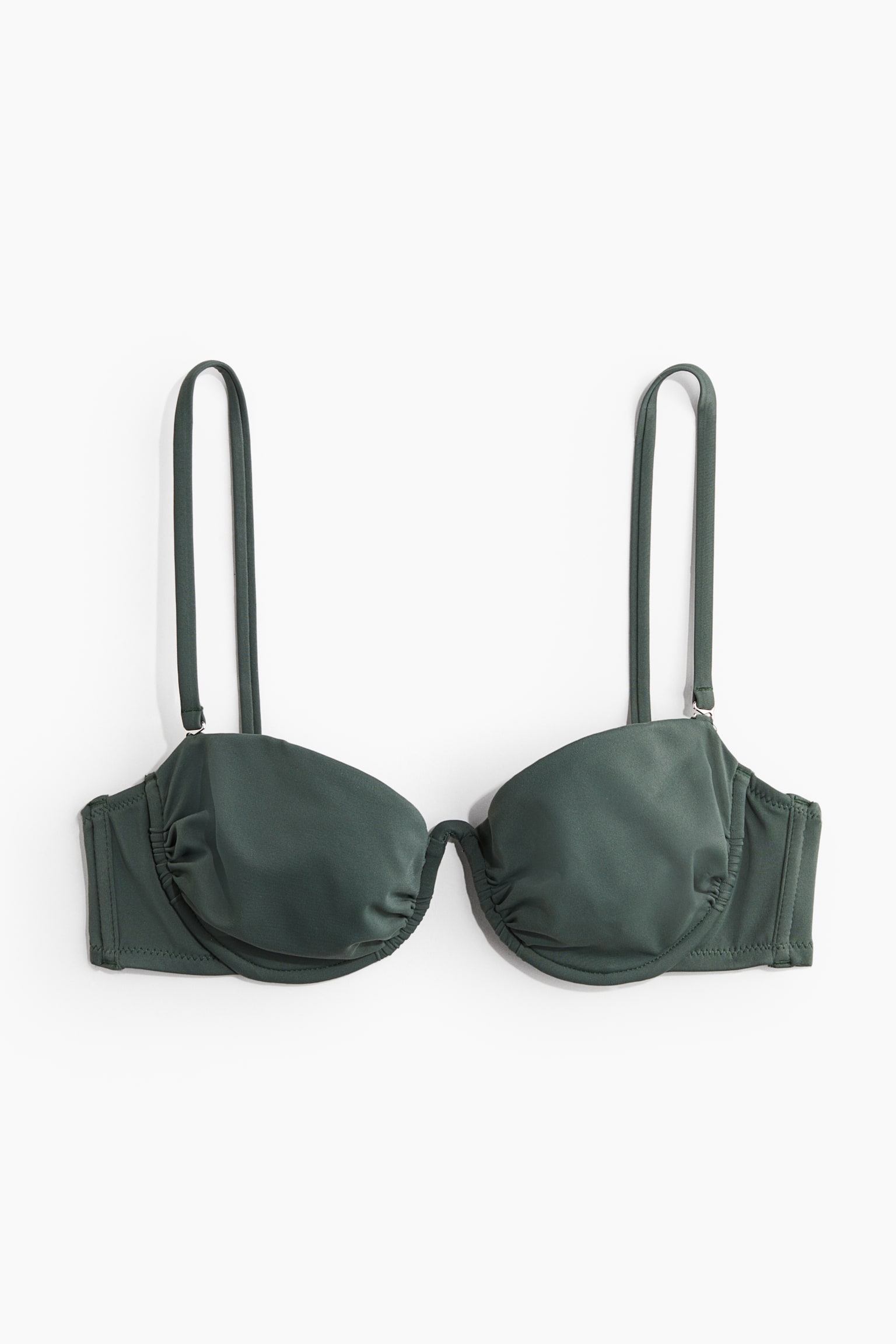 Non-padded bikini top - Dusty green - 2