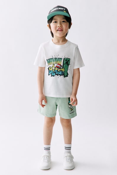 プリントスウェットショートパンツ