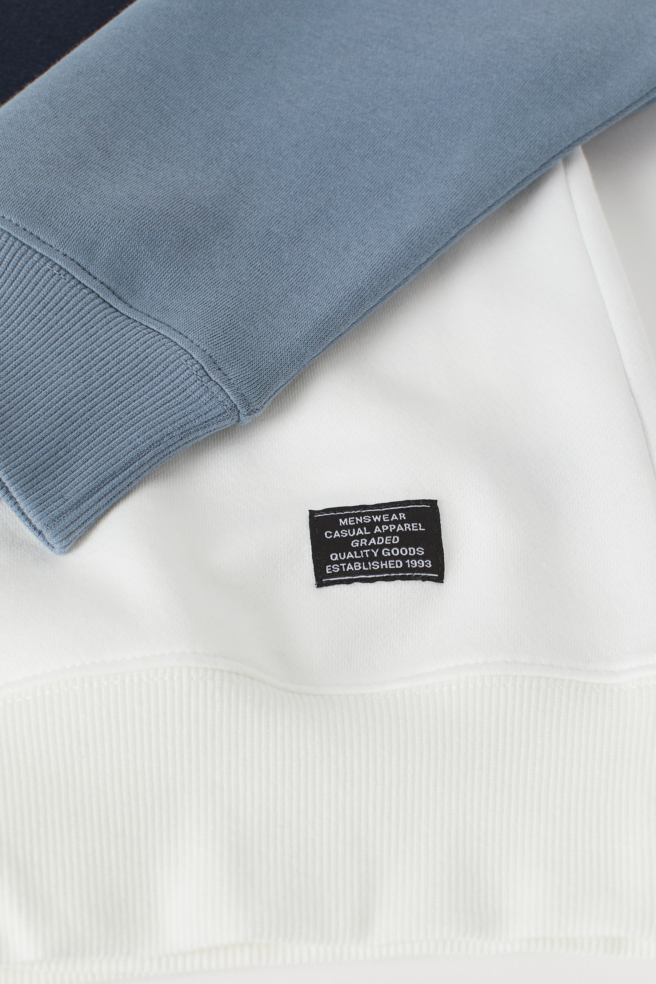 View larger image: Sweatshirt - Blue-grey/Dark blue/White - Men | H&M IE 2