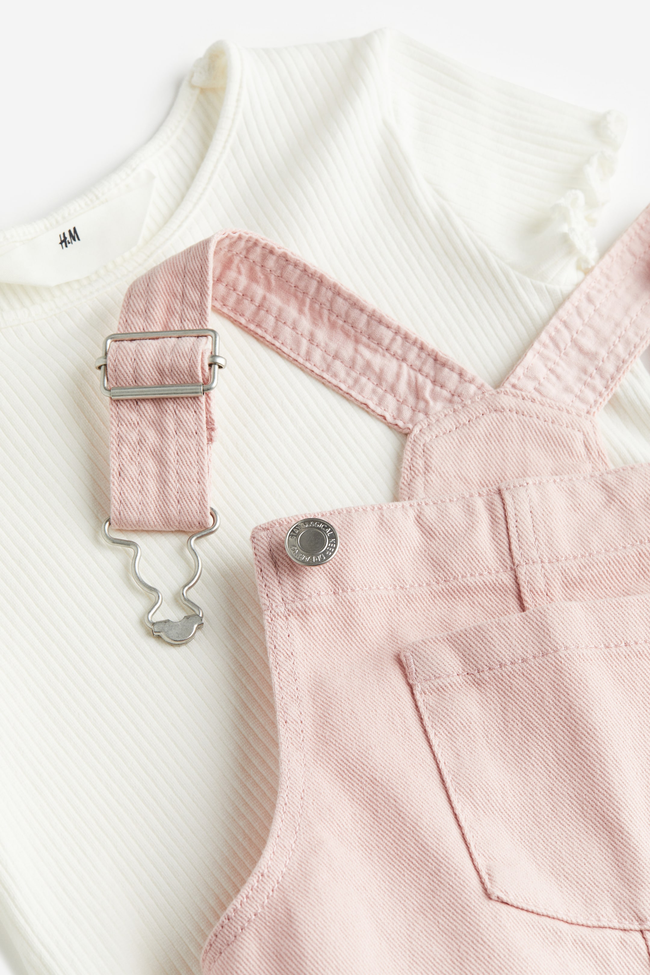 View larger image: 2-piece Cotton Set - Light pink/White - Kids | H&M AU 2