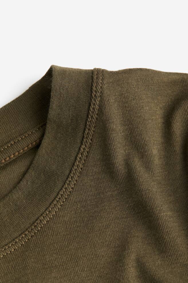 Jerseyshirt aus Pima-Baumwolle - Dunkles Khakigrün - 4