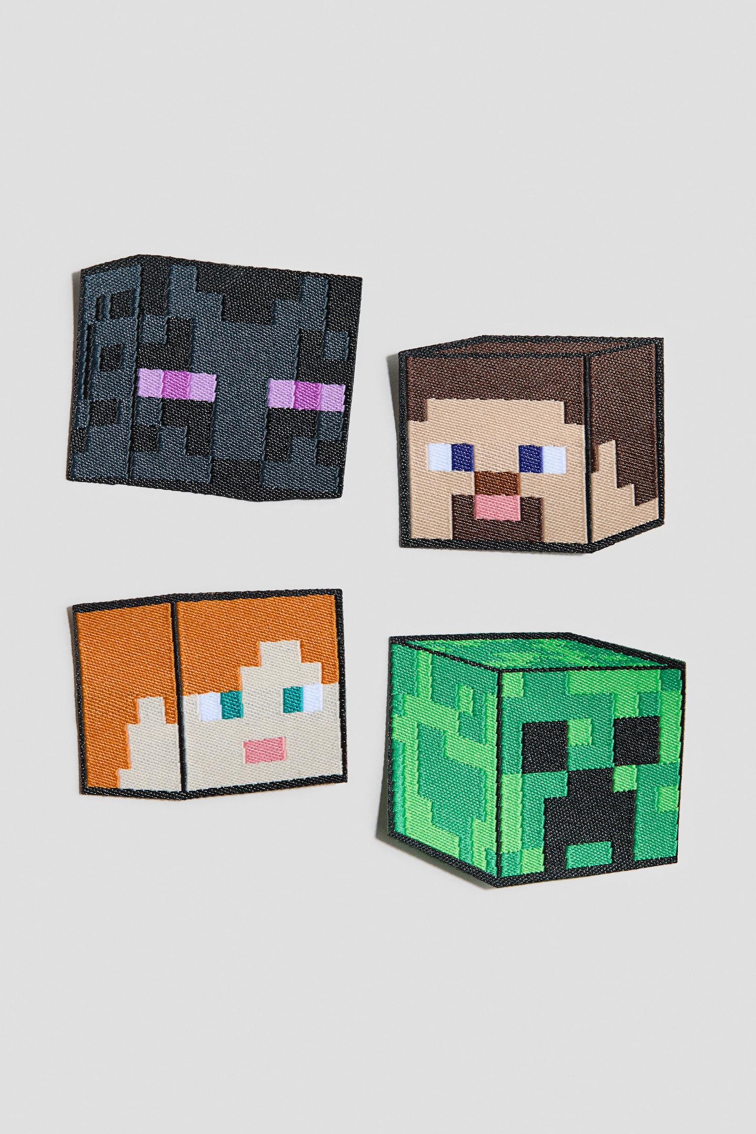 4-pack repair patches - Green/Minecraft/Red/Marvel Comics