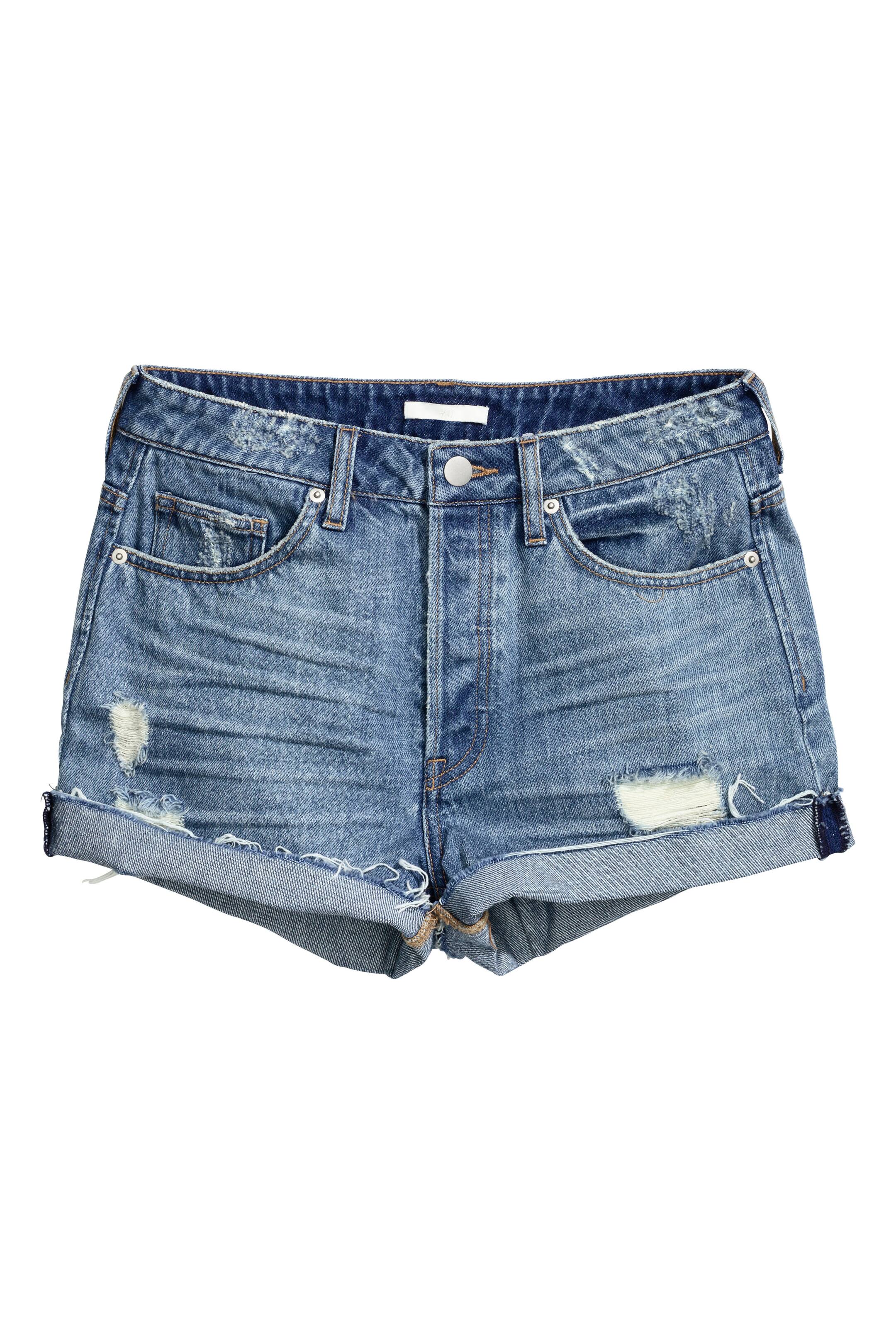 Ver imagem maior: Calções de ganga Trashed - Azul denim - SENHORA | H&M PT 1