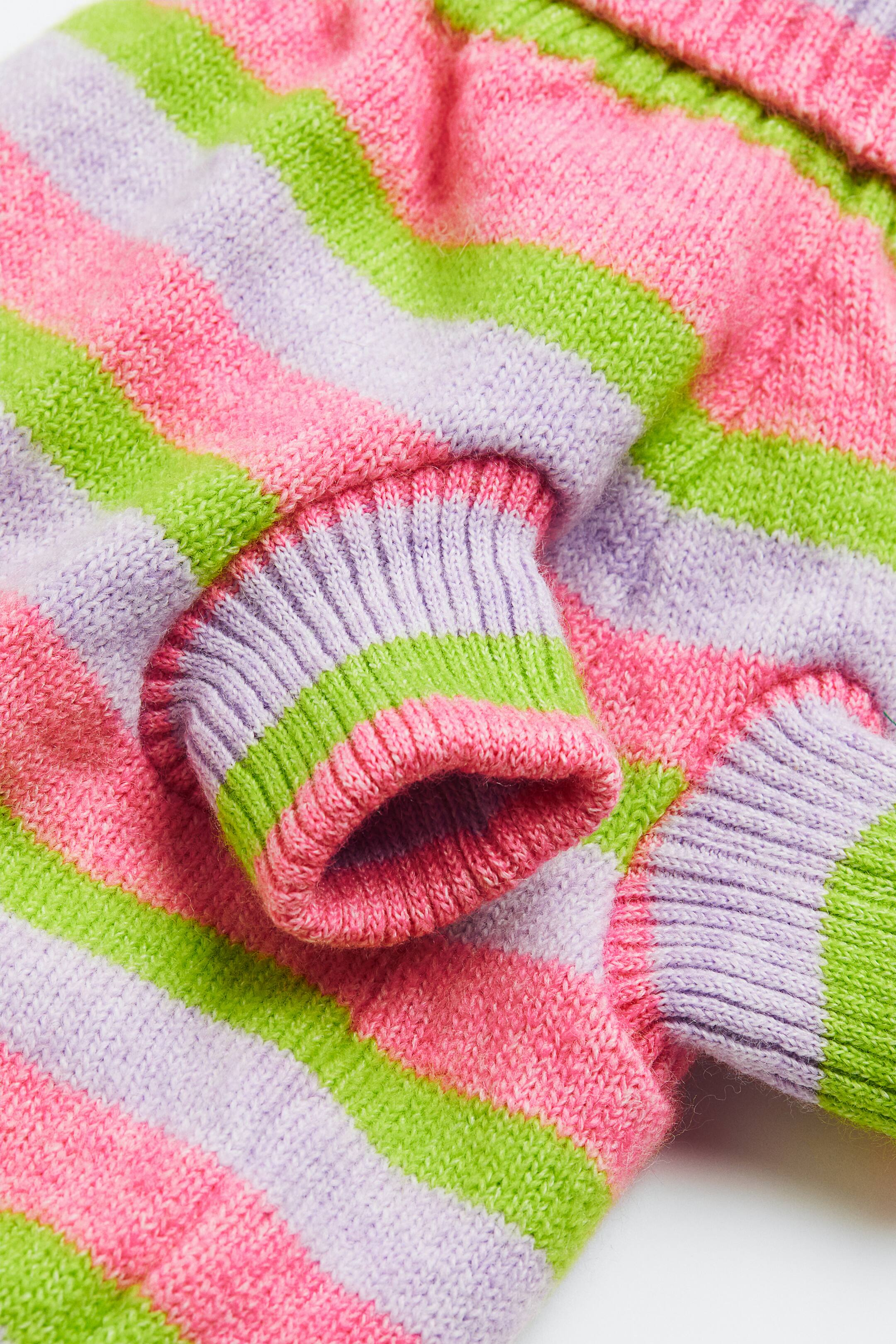 Jacquardknit Dog Sweater Pink/striped Men H&M CA