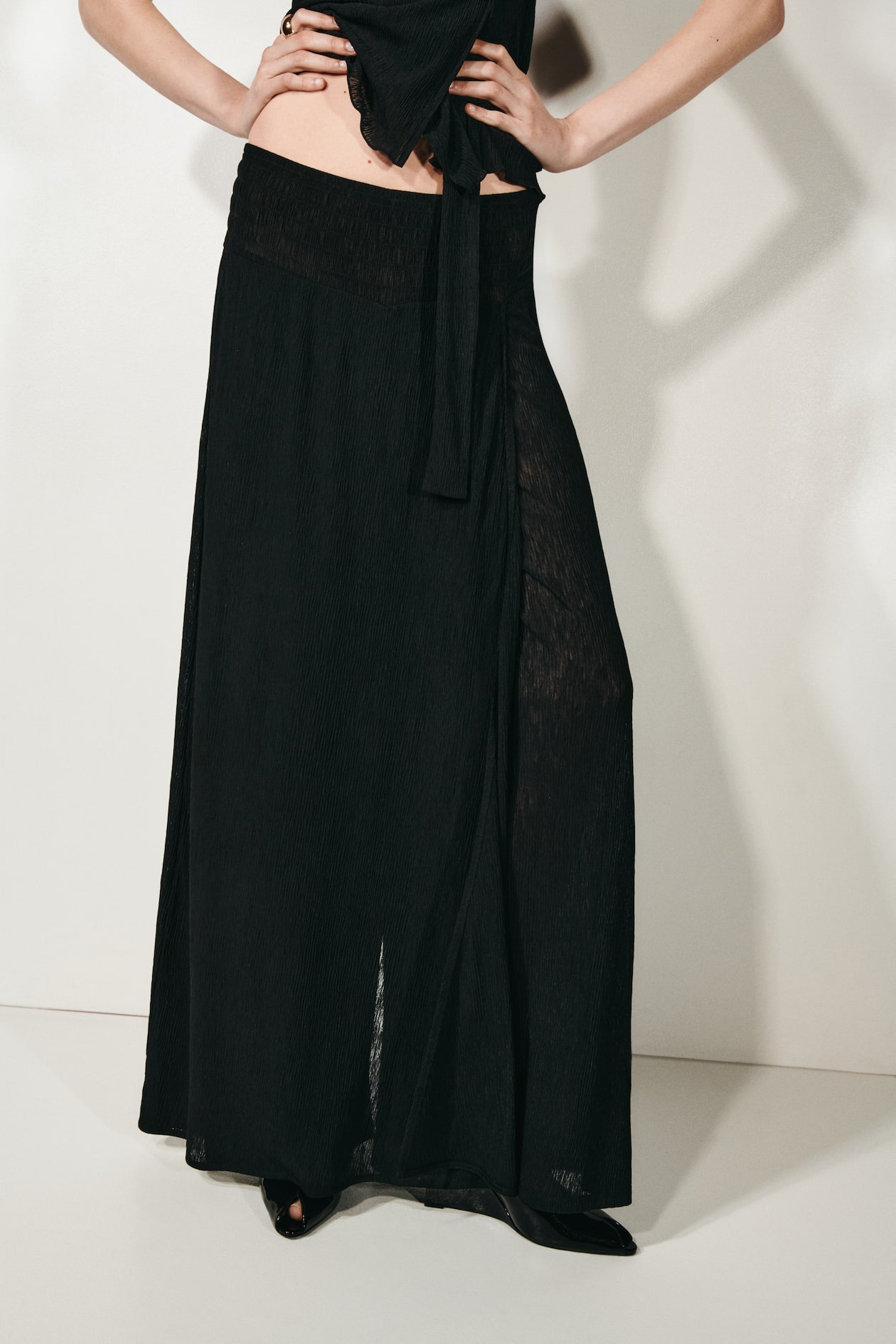 Crinkled Wrapover Pants - image 4