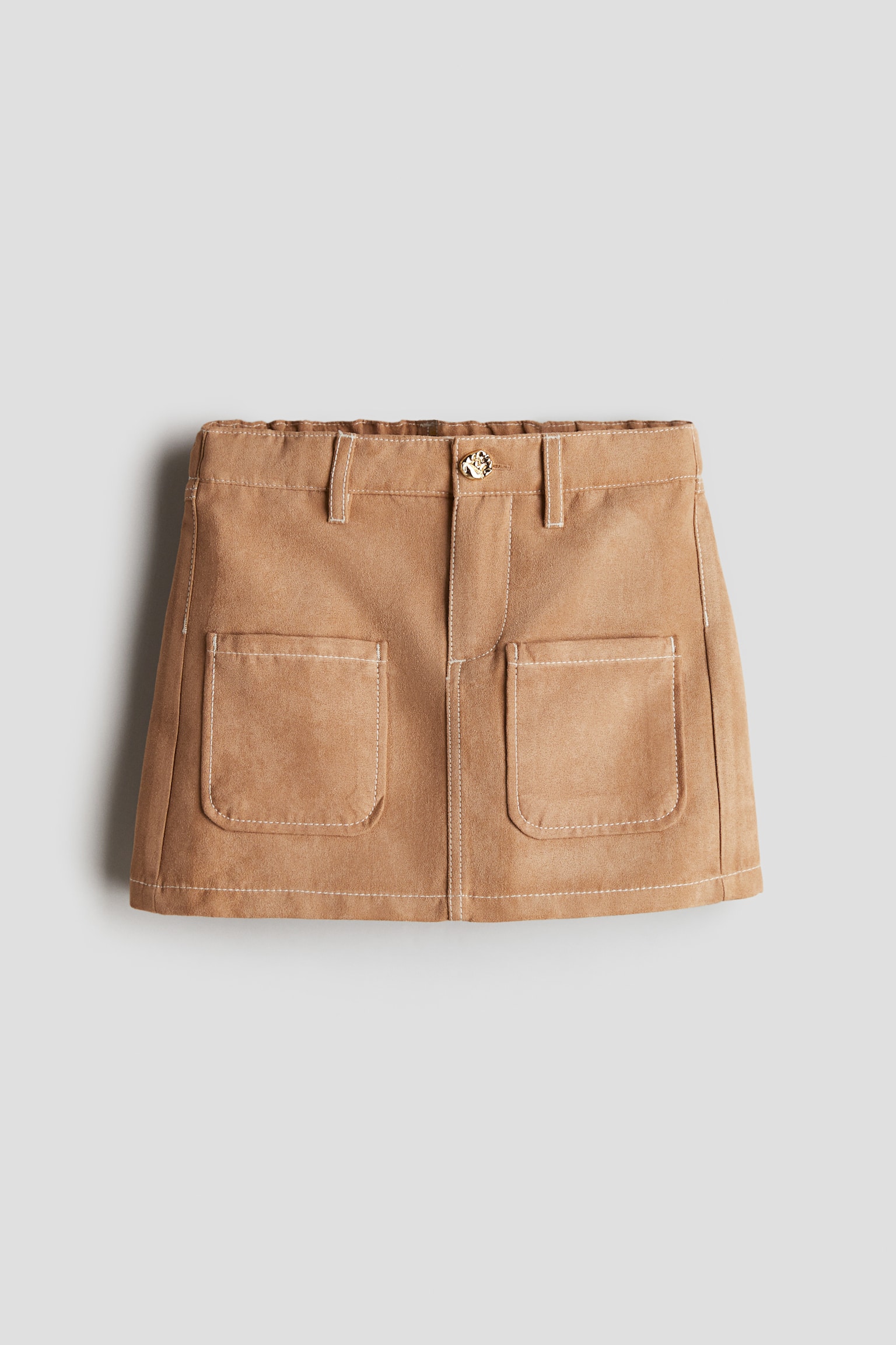 Patch-pocket skirt - Beige - 1