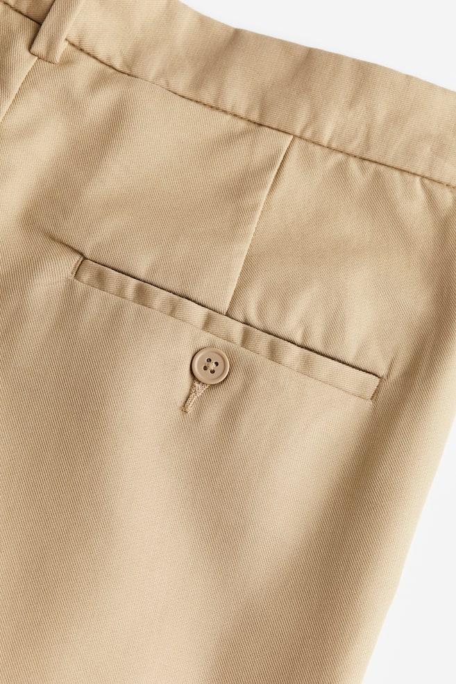 Pantaloni eleganti in twill Regular Fit - Beige/Nero - 5