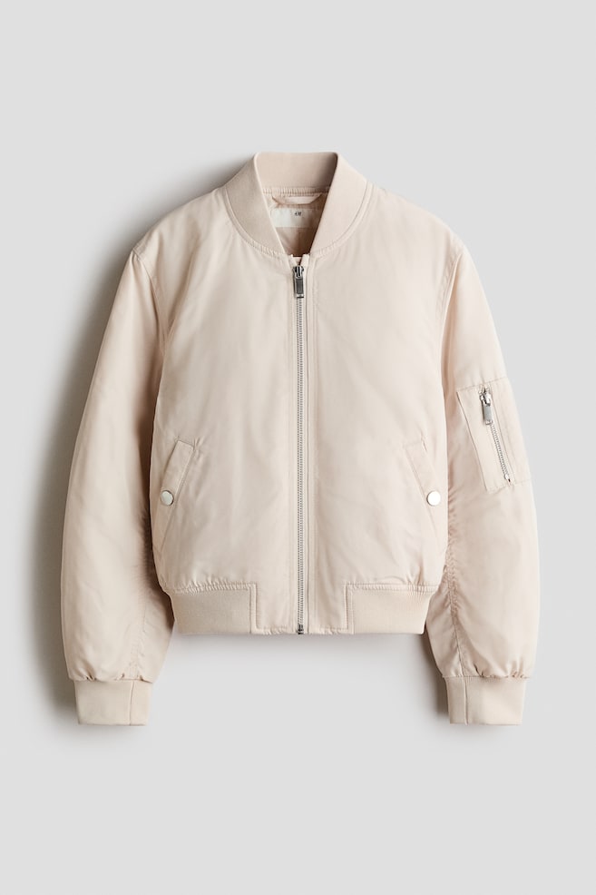 Wattierte Pilotenjacke - Hellbeige - 1