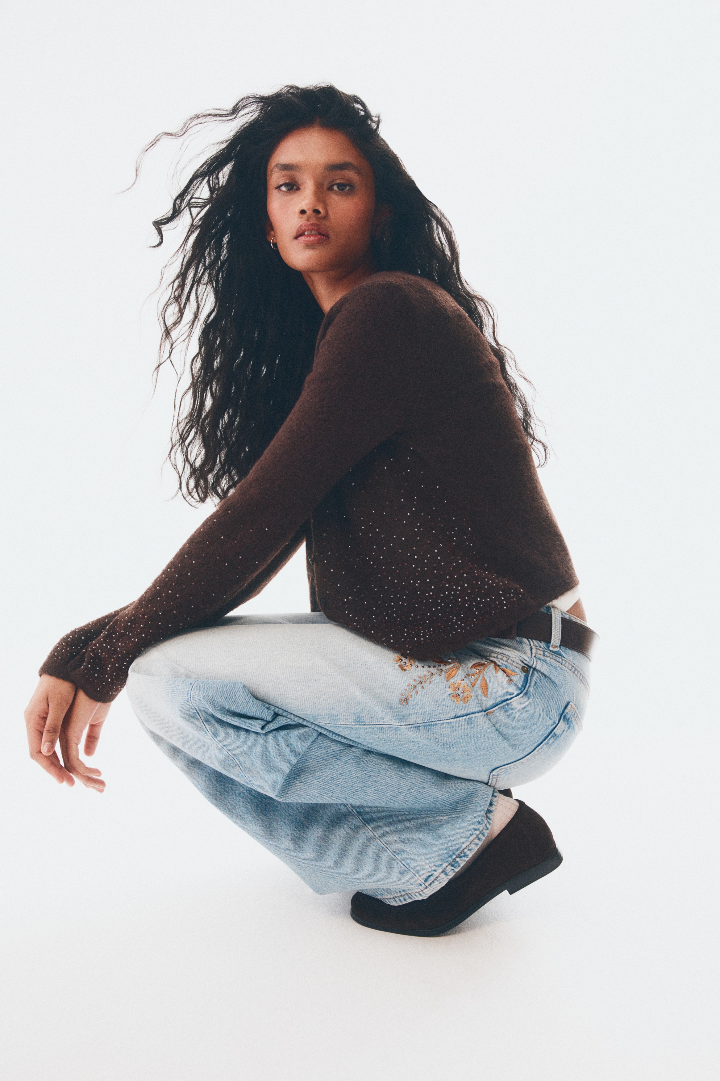 H & M - ワイドウルトラハイデニム - ブルー H & M - ワイドウルトラハイデニム - ブルー