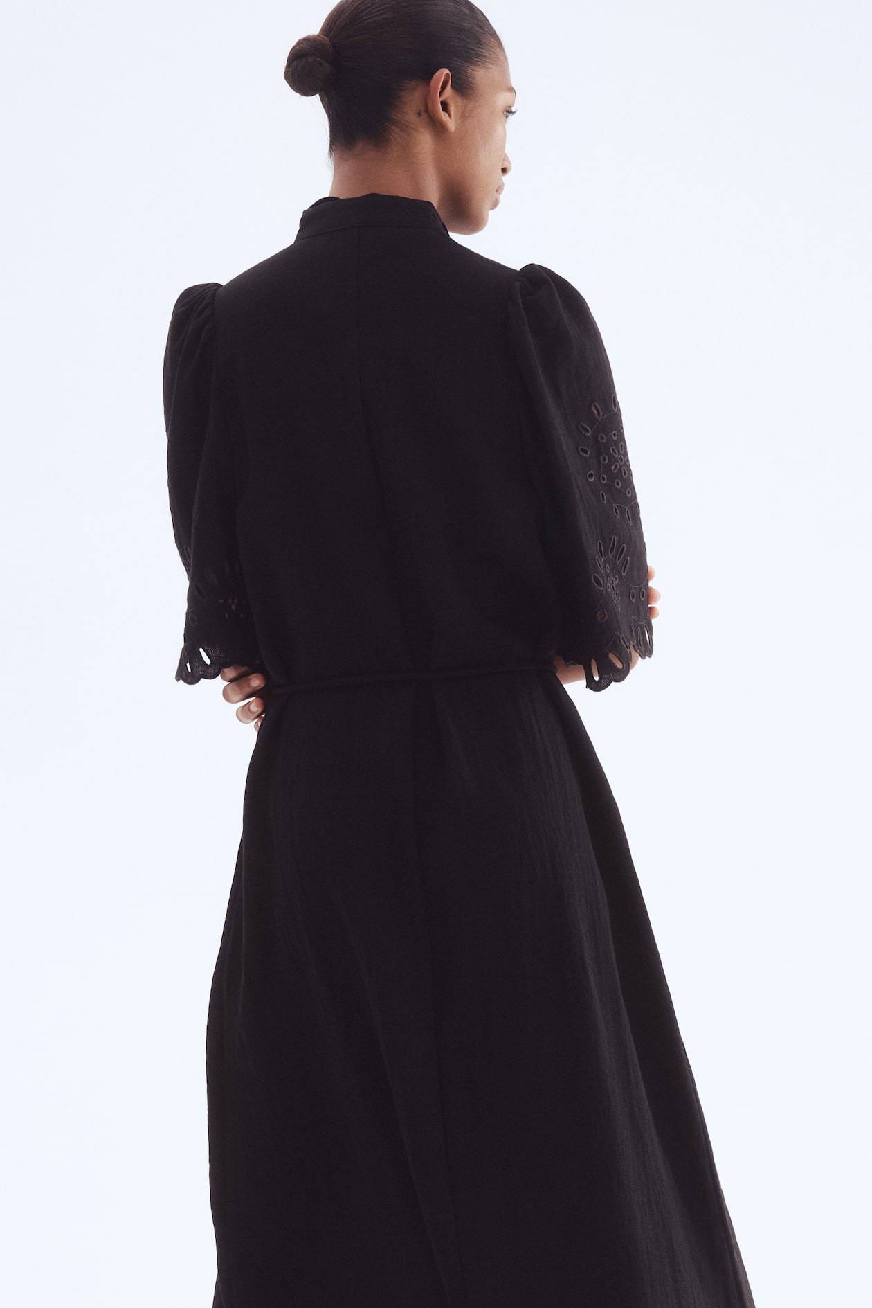 Shirt Dress with Eyelet Embroidery - image 3