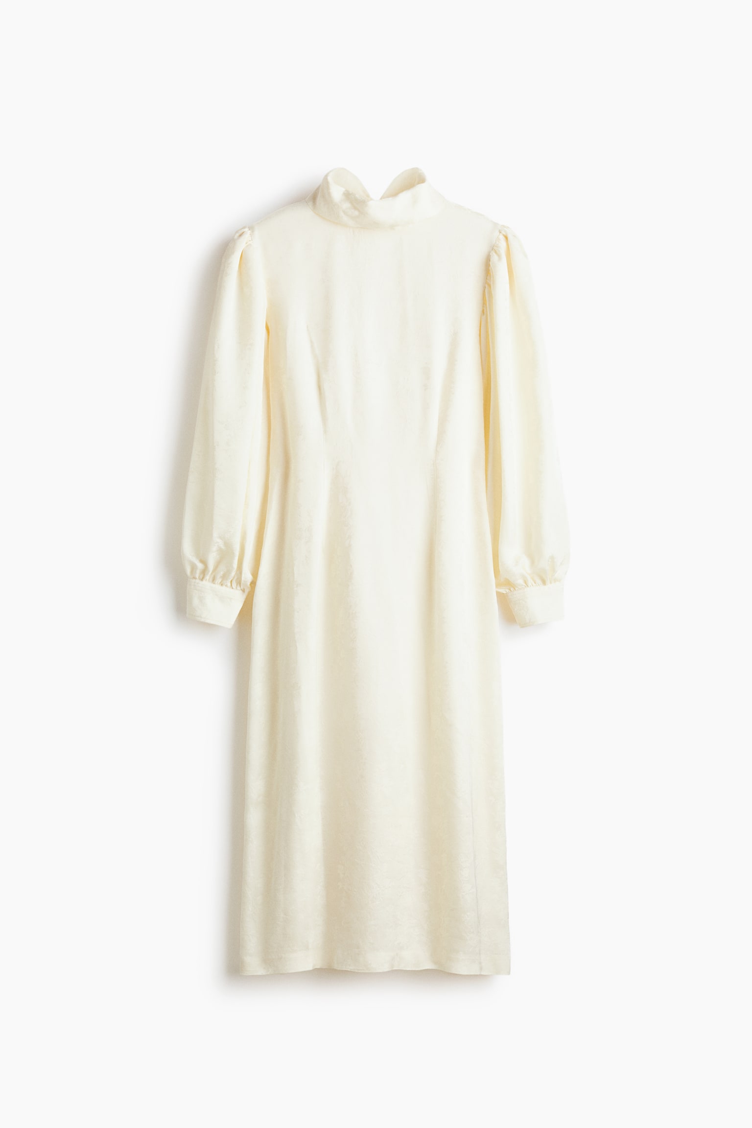 Tie-detail dress - Cream - 1