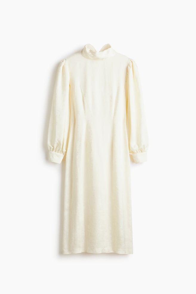 Tie-detail dress - Cream - 1
