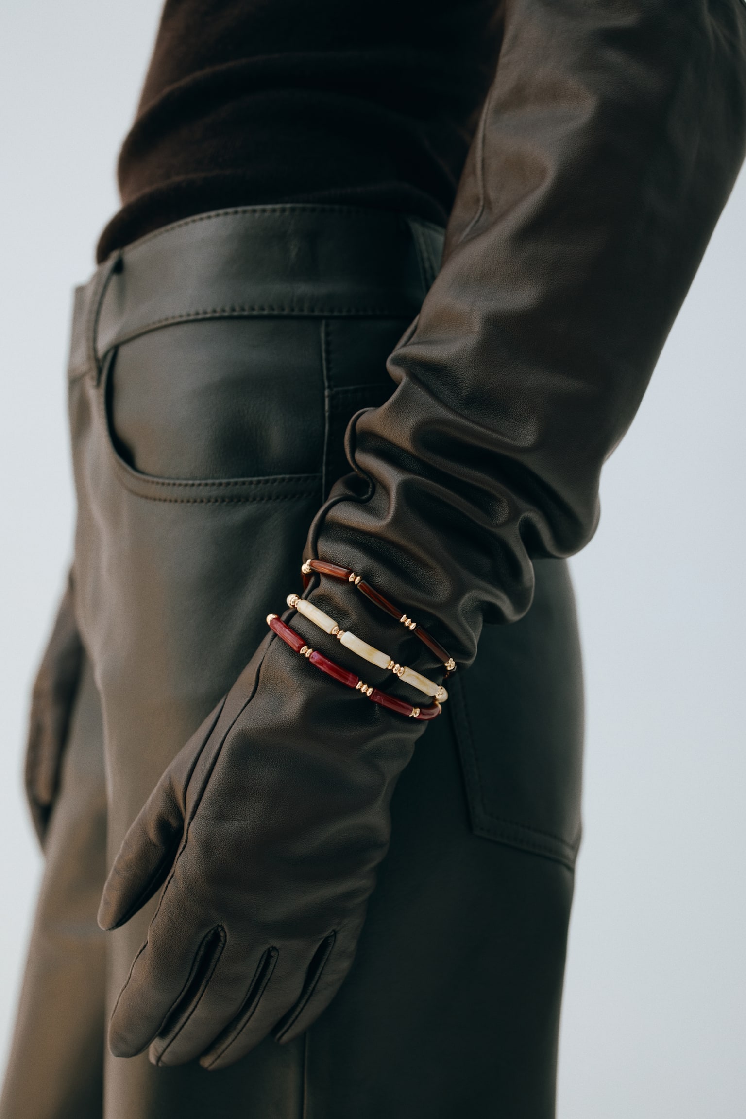 3-pack bracelets - Light beige/Marbled - 5