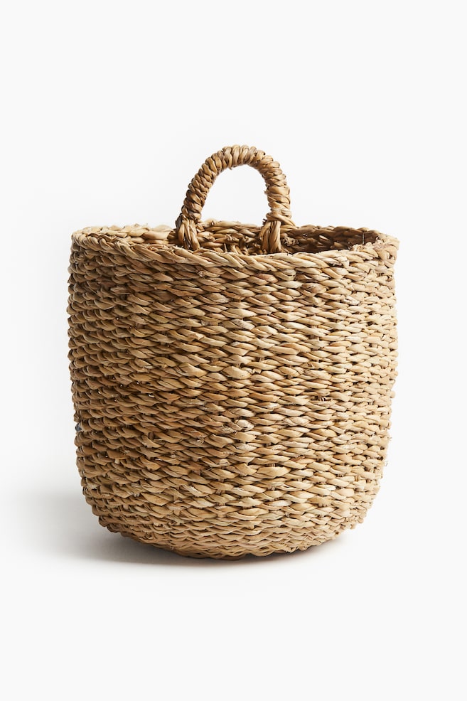 Small seagrass wall storage basket - Bege - 1