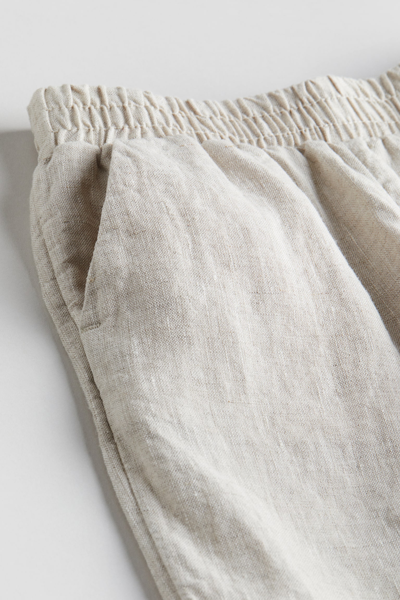 Linen Pants - Light beige/White - 5